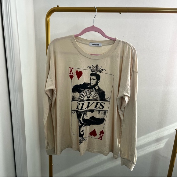 New Free People Daydreamer Sun Records X Elvis King Tee Size Small - Picture 6 of 10